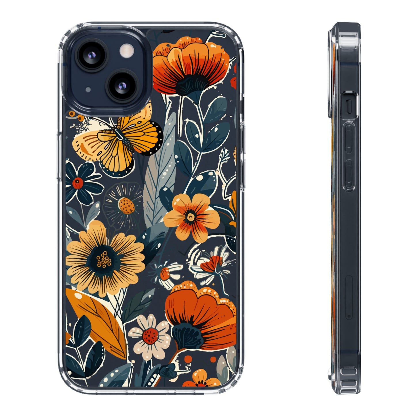 Summer Blooms Whimsical Garden | Clear iPhone Case / Samsung Case