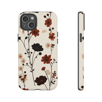 Minimalistic Tall Wildflowers iPhone Case