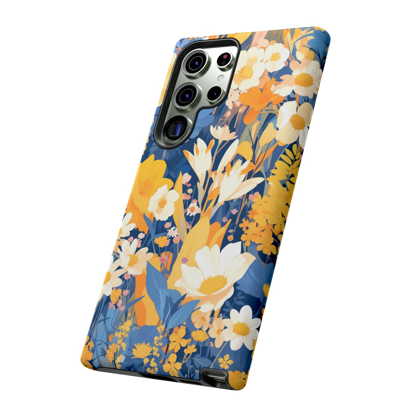 Wildflower Blooms, Abstract Retro Floral iPhone Case / Samsung Case