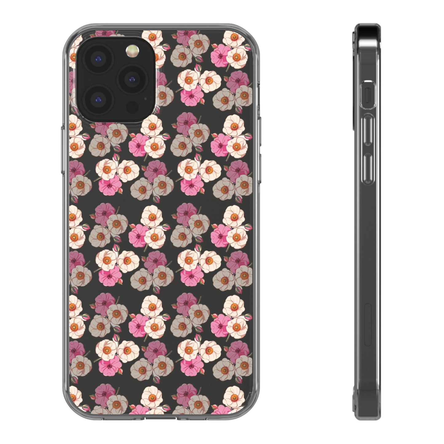 Pink Garden Pattern | Clear iPhone Case / Samsung Case