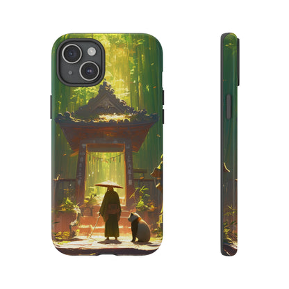 Vintage Japanese PandaTemple Aesthetic iPhone Case, iPhone 15 Pro Max 14 13 12 11 Mini, Samsung Galaxy S23 S22, Google Pixel 7 6 Pro