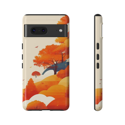 Orange Retro Landscape iPhone Case / Samsung Case