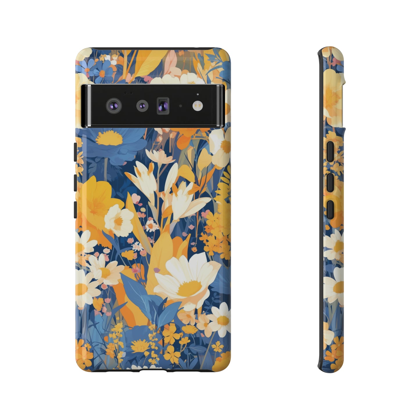 Wildflower Blooms, Abstract Retro Floral iPhone Case / Samsung Case