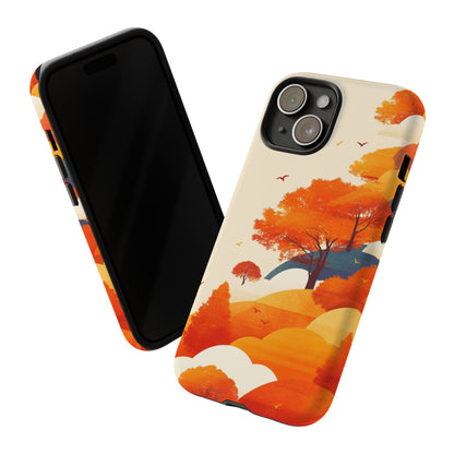 Orange Retro Landscape iPhone Case / Samsung Case