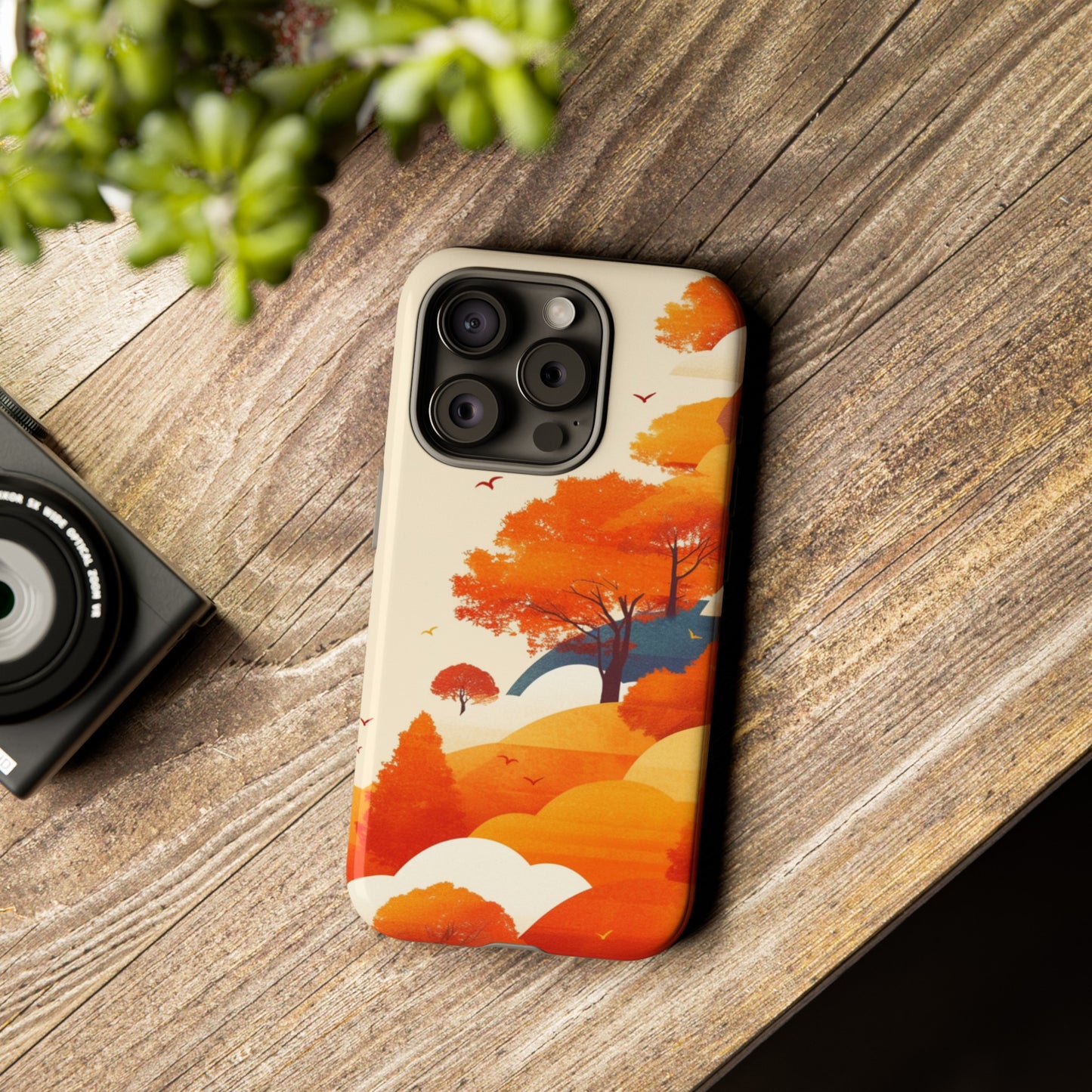 Orange Retro Landscape iPhone Case / Samsung Case