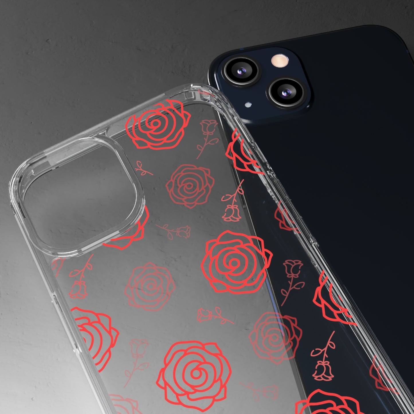 Thin Rose Pattern | Clear iPhone Case / Samsung Case