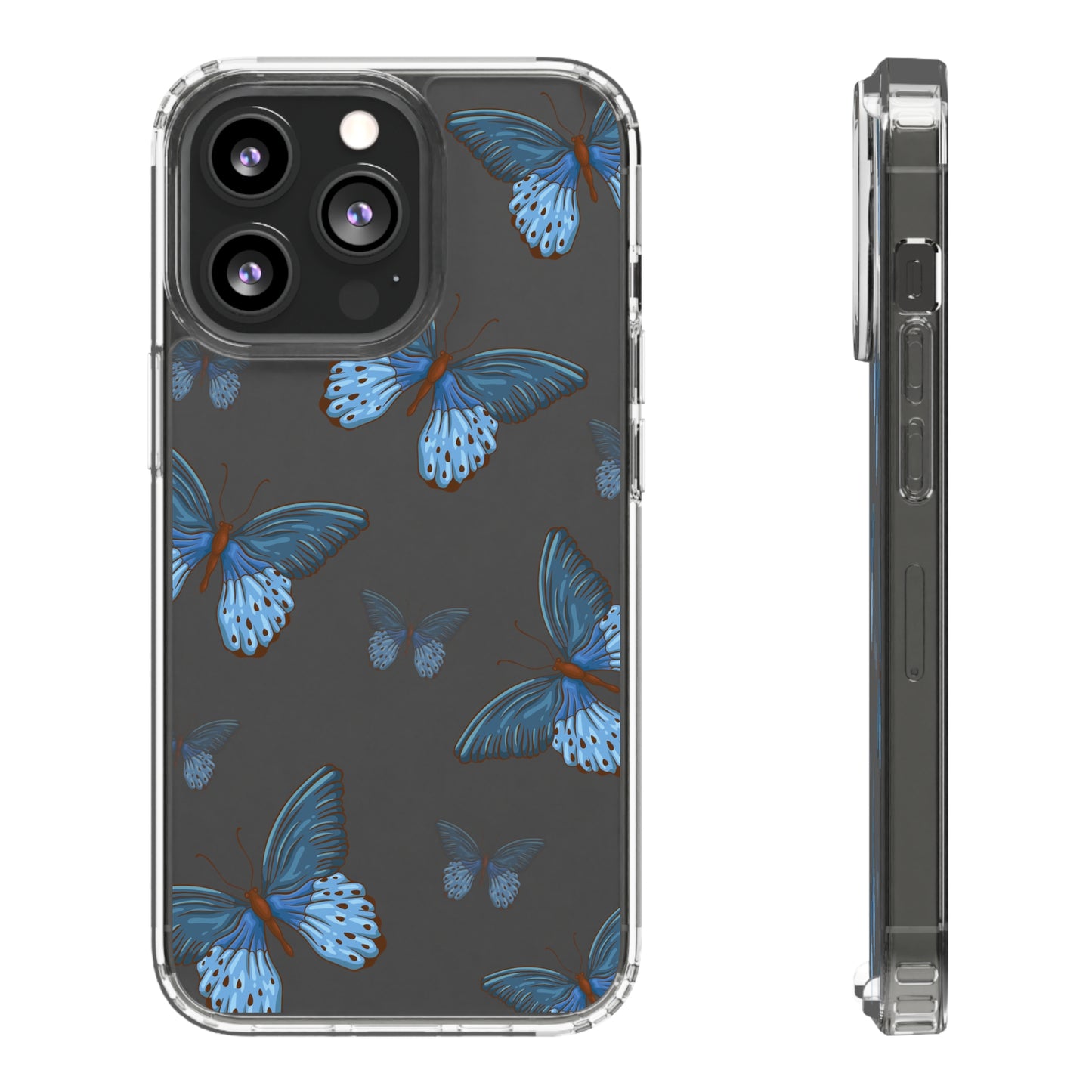 Blue Butterfly | Clear iPhone Case / Samsung Case