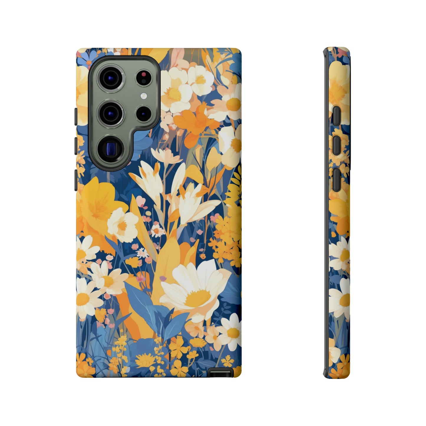 Wildflower Blooms, Abstract Retro Floral iPhone Case / Samsung Case