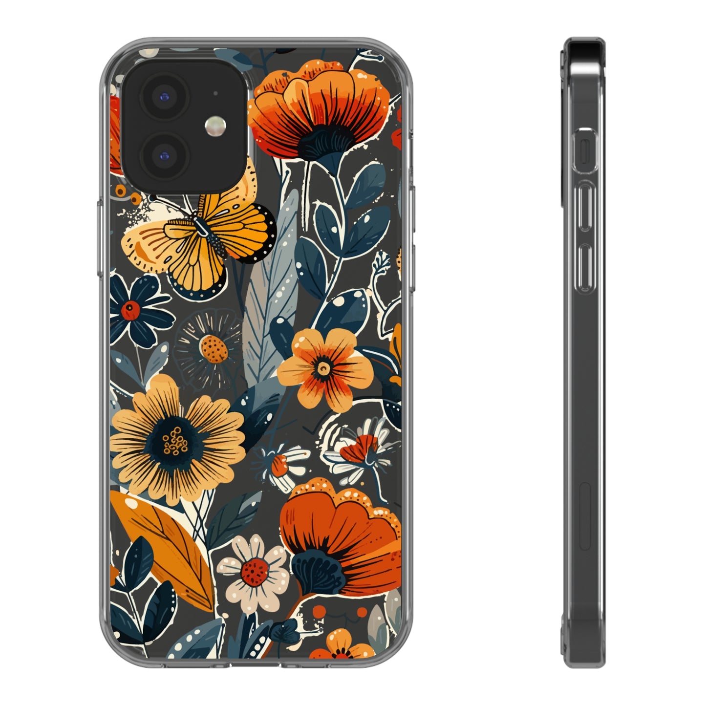 Summer Blooms Whimsical Garden | Clear iPhone Case / Samsung Case