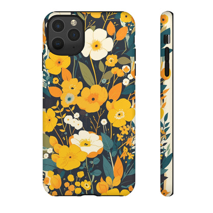 Retro Yellow Flowers iPhone Case / Samsung Case