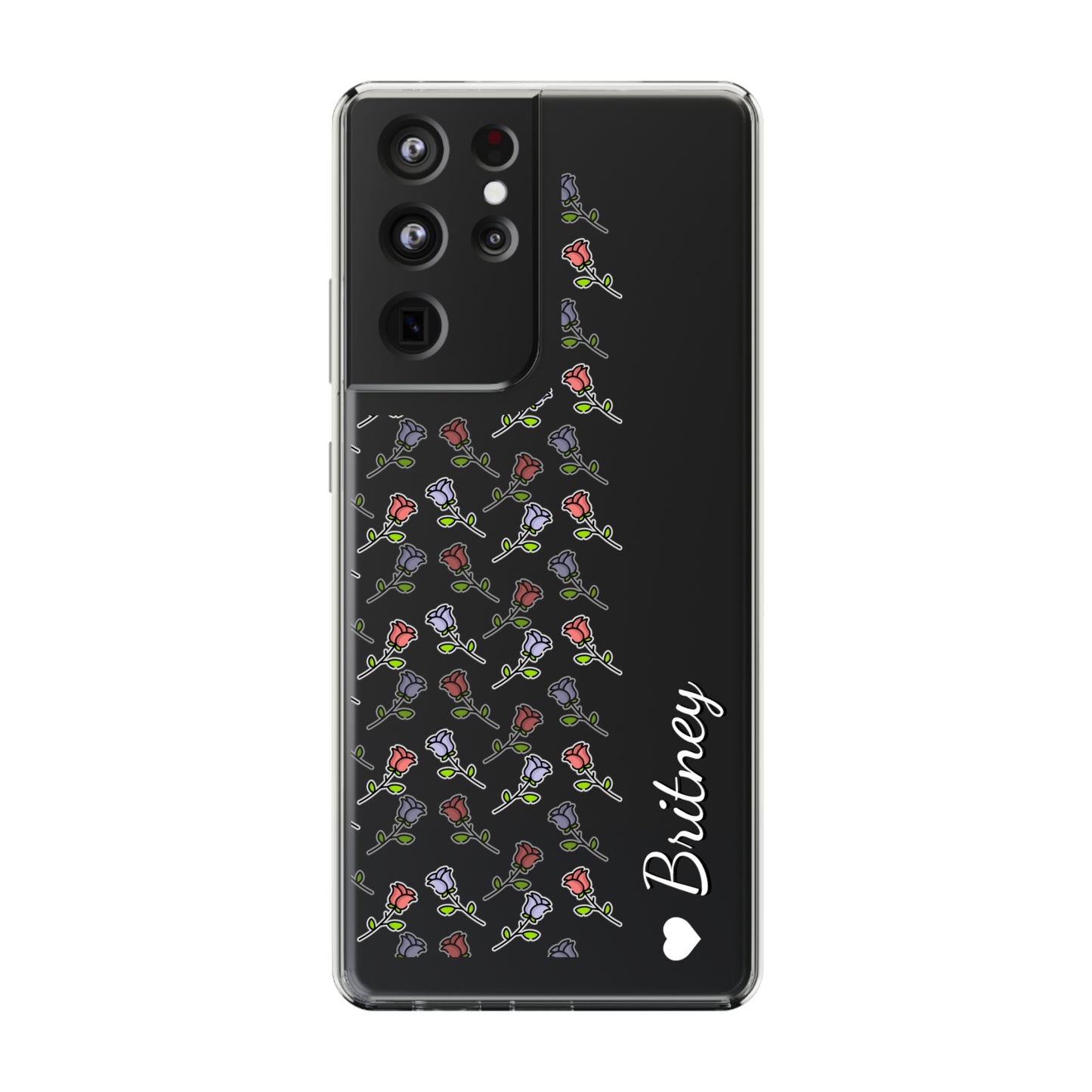 Custom Light Floral Pattern | Clear iPhone Case / Samsung Case