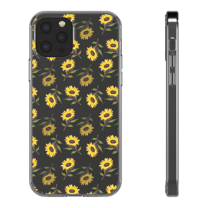 Sunflower Pattern | Clear iPhone Case / Samsung Case