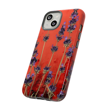 Red lavendar Wildflower iPhone Case Gift For Flower Lover Gift For Her