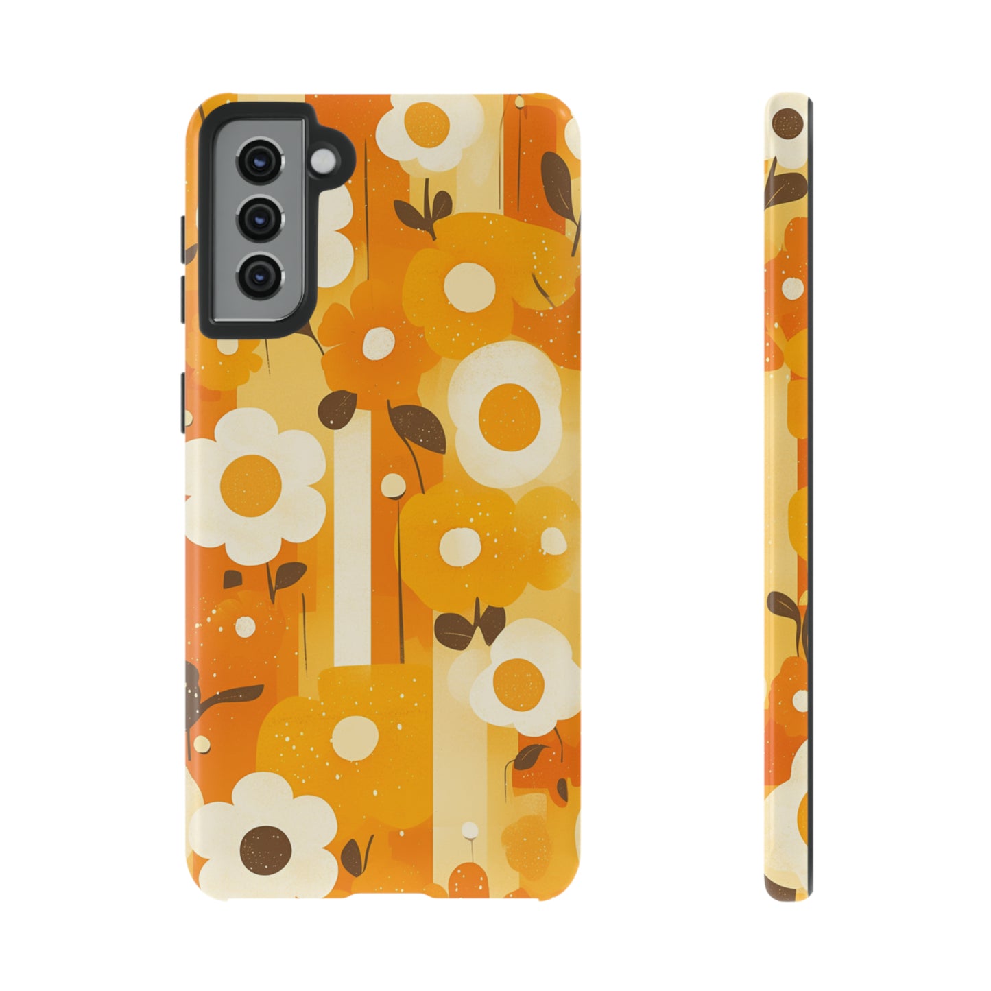 Retro 70s Abstract Flower Patterns iPhone Case / Samsung Case