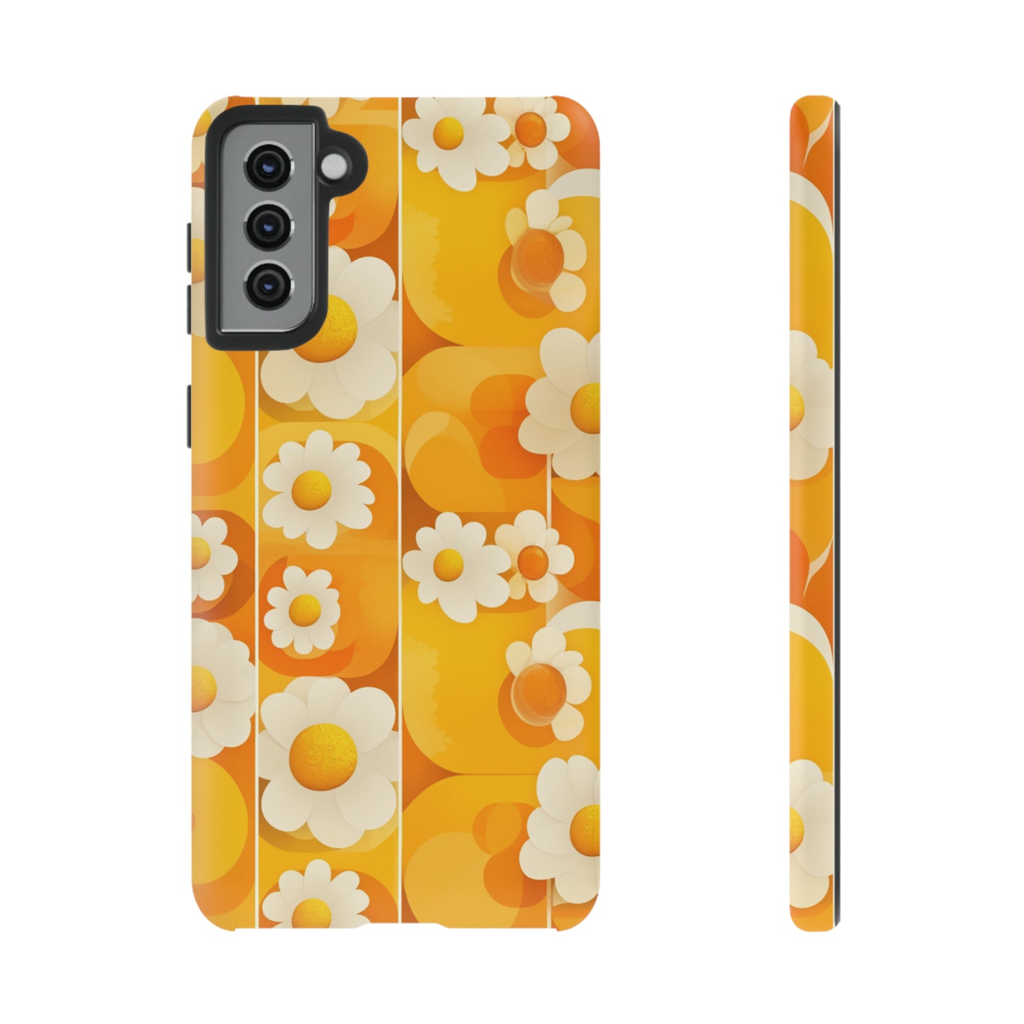 Yellow Floral Pattern Retro iPhone Case / Samsung Case