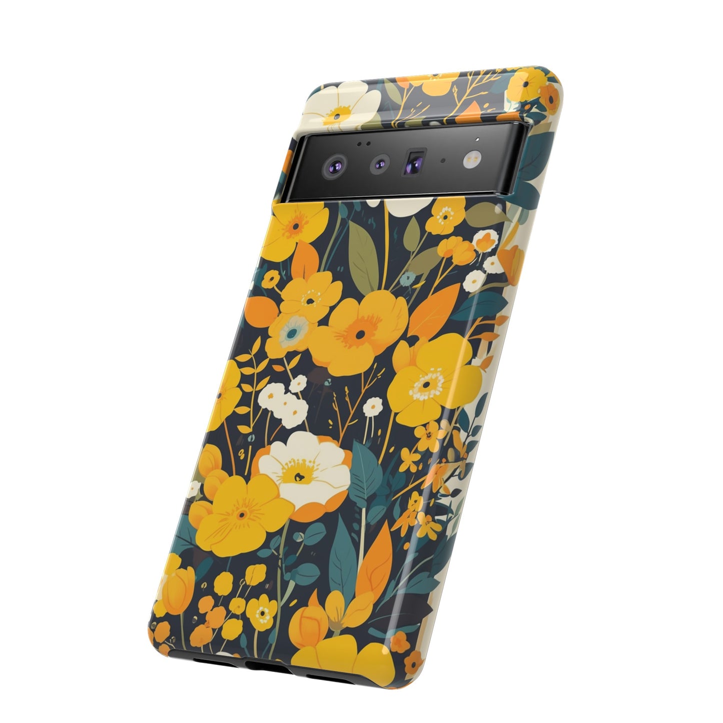 Retro Yellow Flowers iPhone Case / Samsung Case