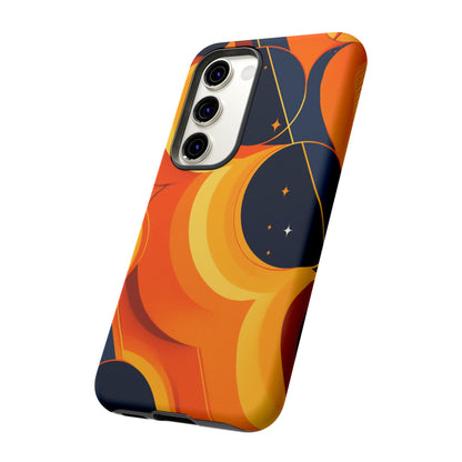 Orange & Black Groovy Patterns iPhone Case / Samsung Case