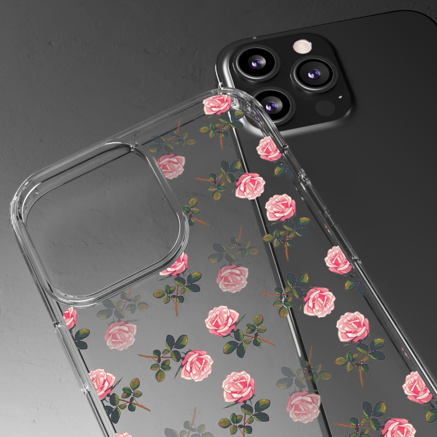 Pink Flower Pattern | Clear iPhone Case / Samsung Case