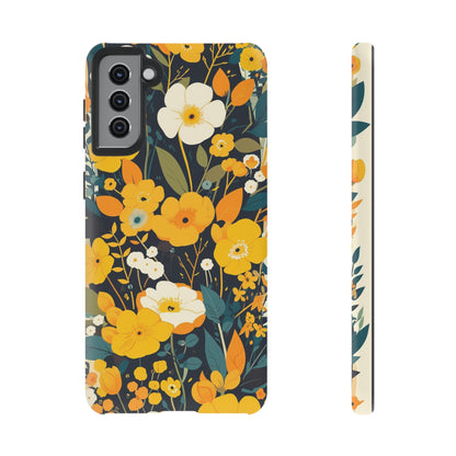 Retro Yellow Flowers iPhone Case / Samsung Case