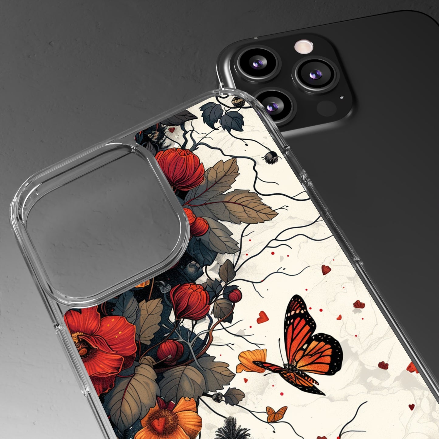 Dark Fall Butterfly Aesthetic | Clear iPhone Case / Samsung Case