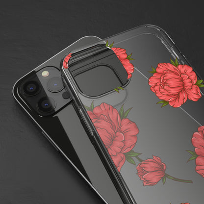 Red Flowers | Clear iPhone Case / Samsung Case