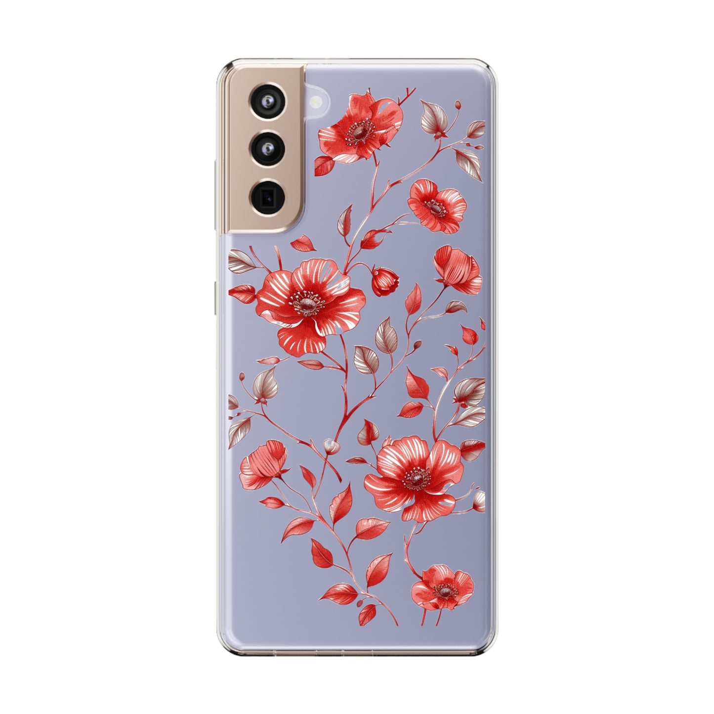 Scarlet Red Pansies | Clear iPhone Case / Samsung Case