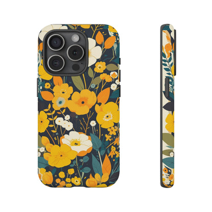 Retro Yellow Flowers iPhone Case / Samsung Case