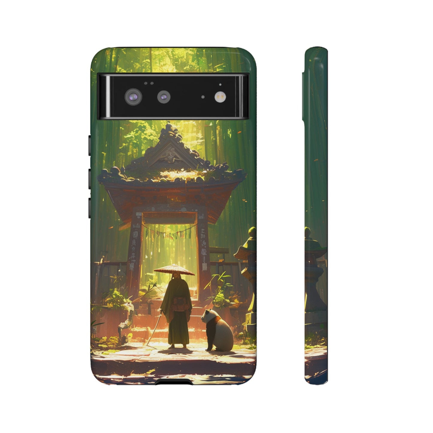 Vintage Japanese PandaTemple Aesthetic iPhone Case, iPhone 15 Pro Max 14 13 12 11 Mini, Samsung Galaxy S23 S22, Google Pixel 7 6 Pro