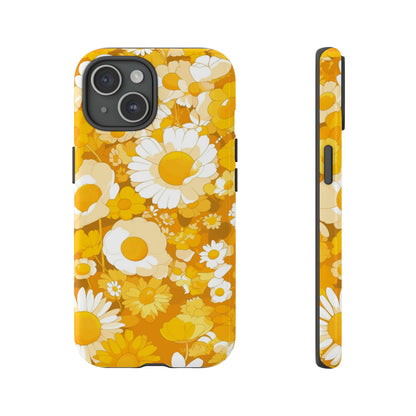 Bright Yellow Flowers Aesthetic iPhone Case 15 Pro Max 14 13 12 11 Mini, Samsung Galaxy, Google Pixel 7, Gift For Flower Lover Gift For Her