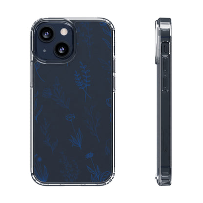 Deep Blue Sea Wildflower | Clear iPhone Case / Samsung Case