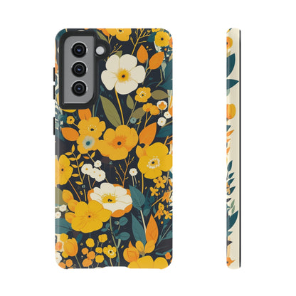 Retro Yellow Flowers iPhone Case / Samsung Case