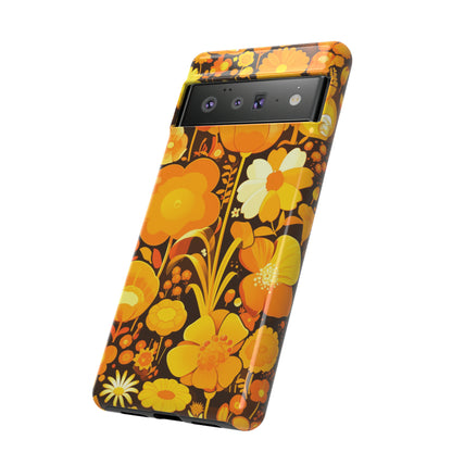 Retro Yellow Flower Patterns iPhone Case / Samsung Case