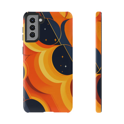 Orange & Black Groovy Patterns iPhone Case / Samsung Case