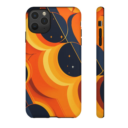 Orange & Black Groovy Patterns iPhone Case / Samsung Case