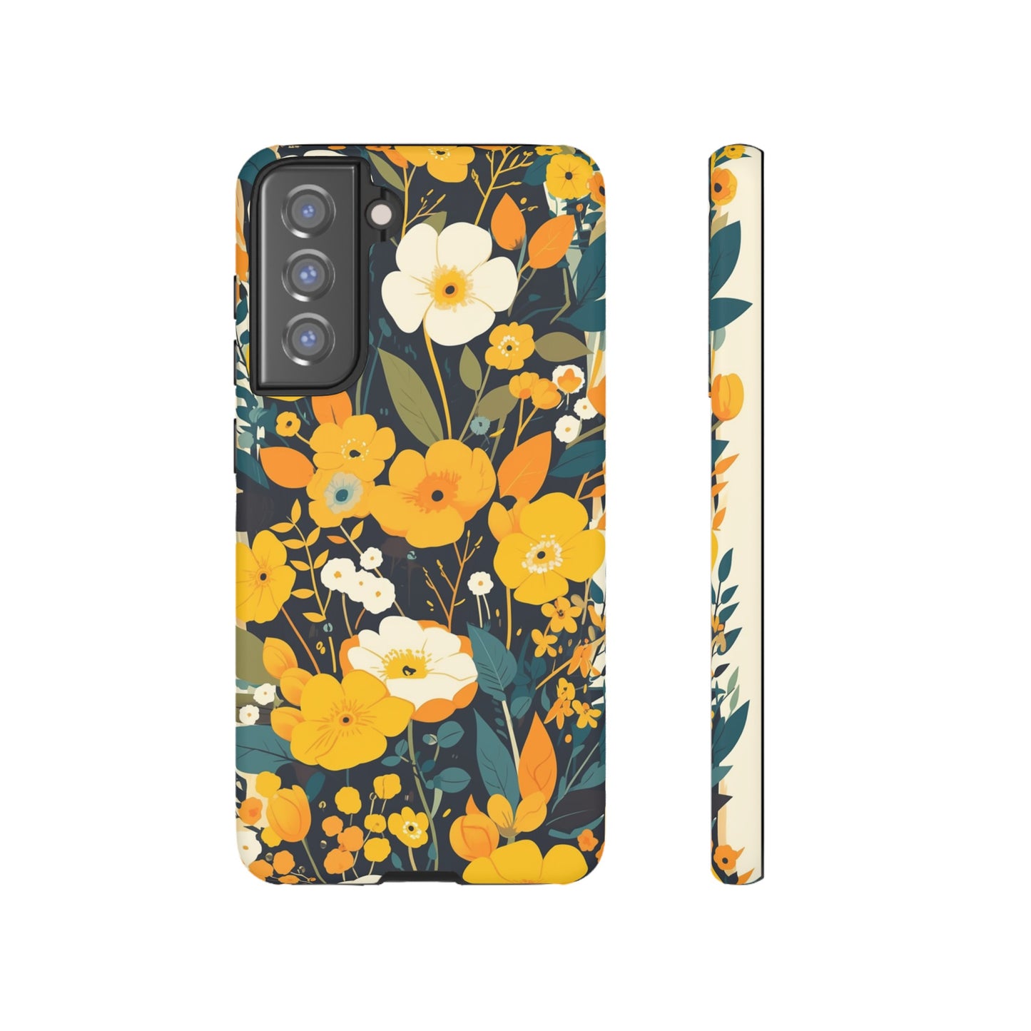 Retro Yellow Flowers iPhone Case / Samsung Case