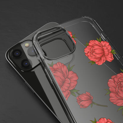 Red Flowers | Clear iPhone Case / Samsung Case