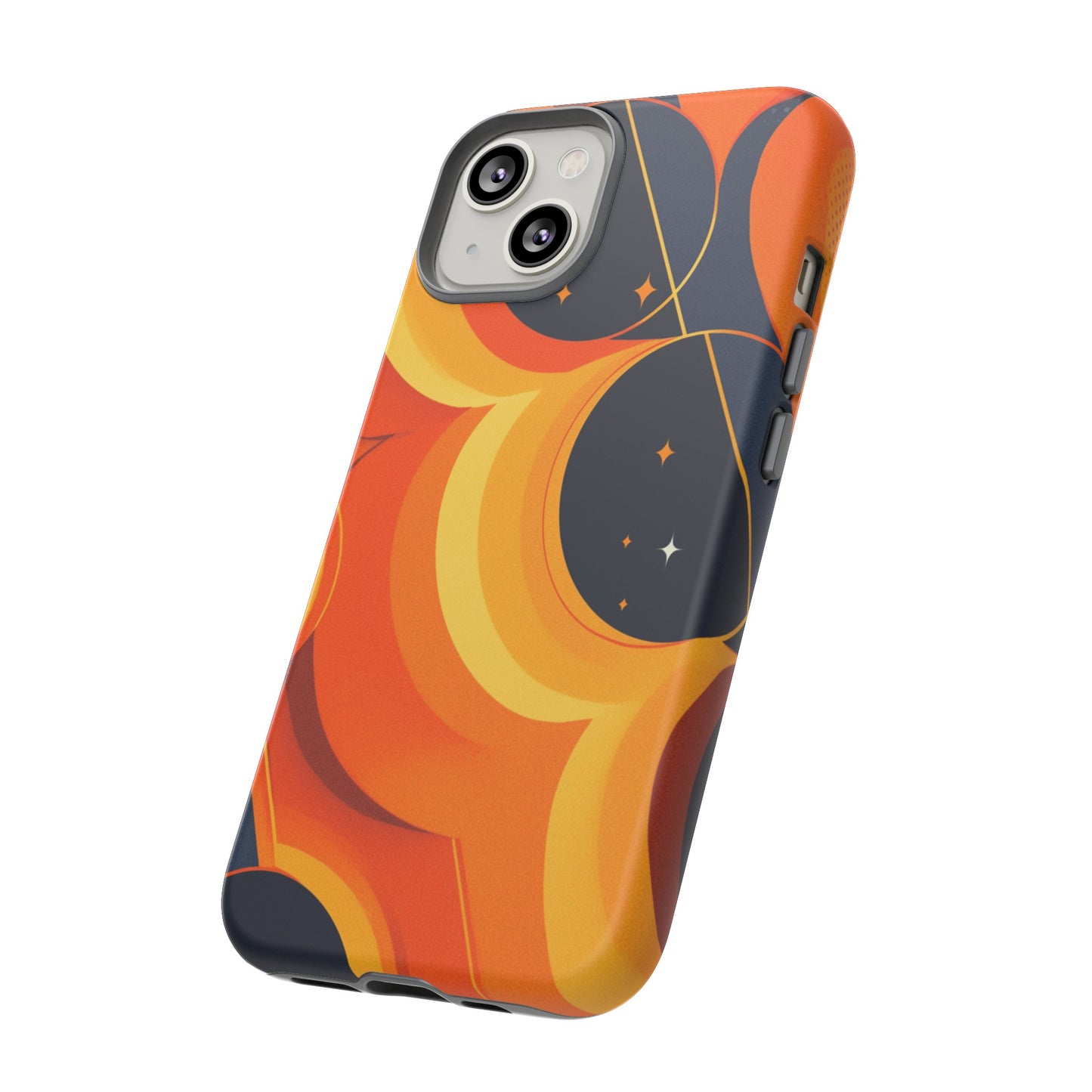 Orange & Black Groovy Patterns iPhone Case / Samsung Case