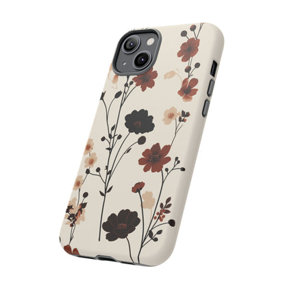 Minimalistic Tall Wildflowers iPhone Case