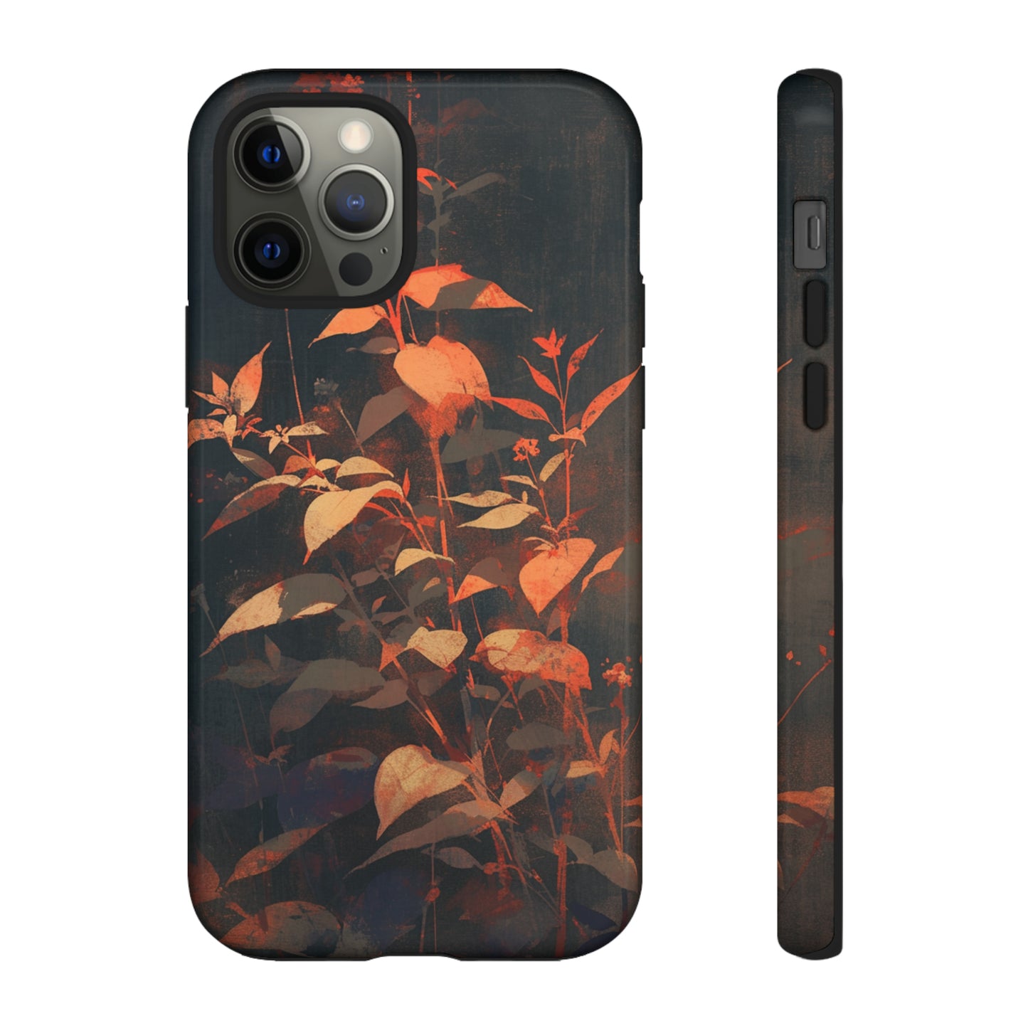 Black Blooms Wildflower iPhone Case