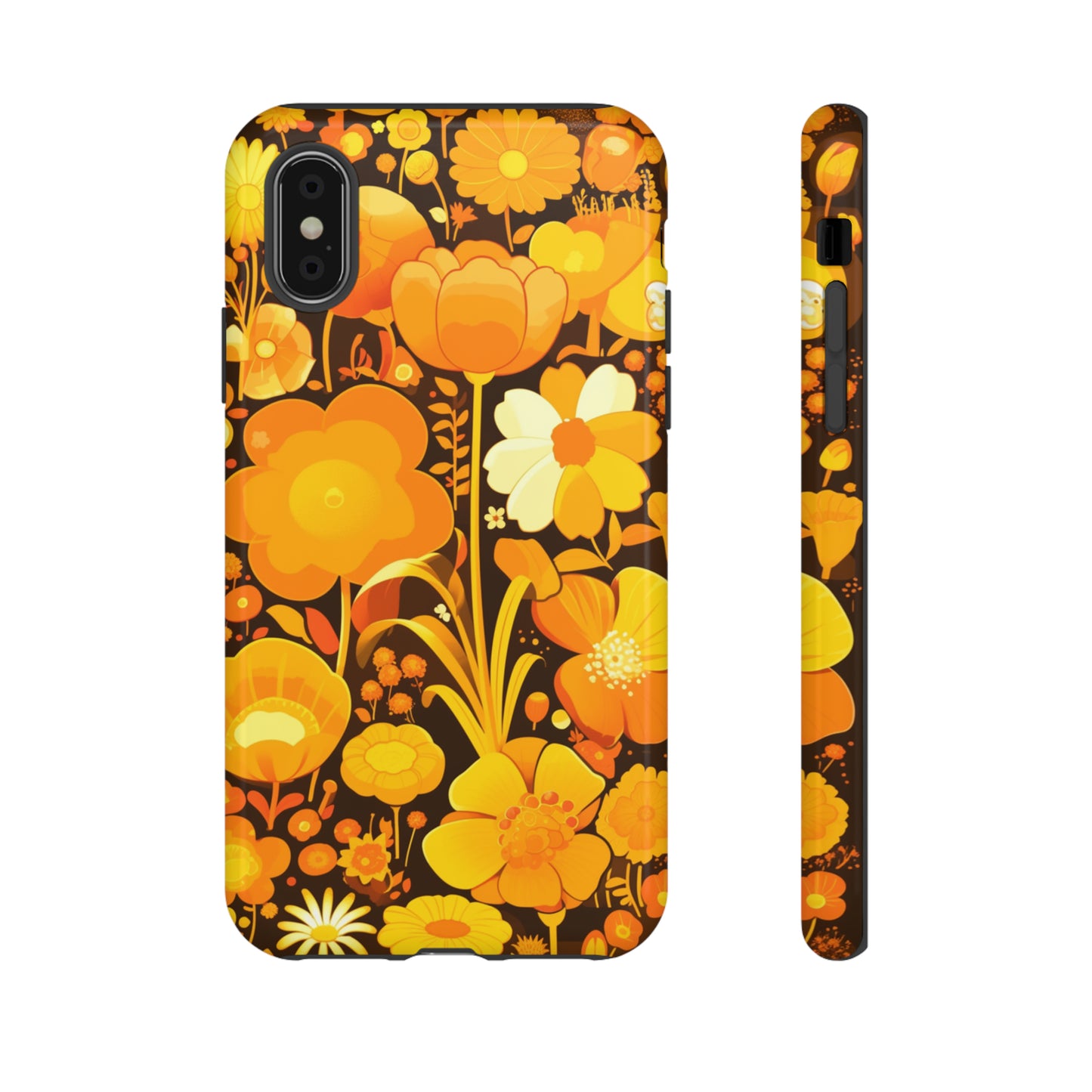 Retro Yellow Flower Patterns iPhone Case / Samsung Case