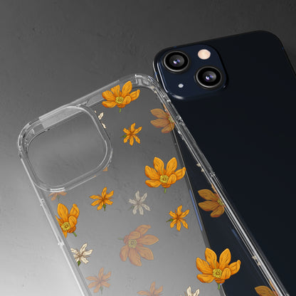 Yellow Flowers Pattern | Clear iPhone Case / Samsung Case