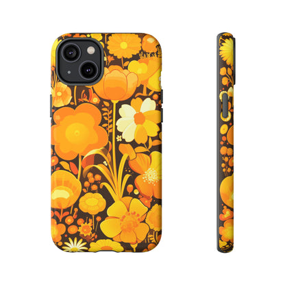 Retro Yellow Flower Patterns iPhone Case / Samsung Case