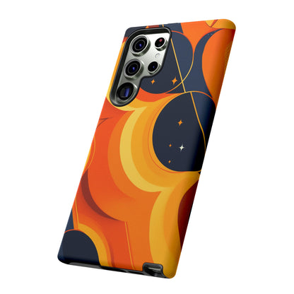 Orange & Black Groovy Patterns iPhone Case / Samsung Case