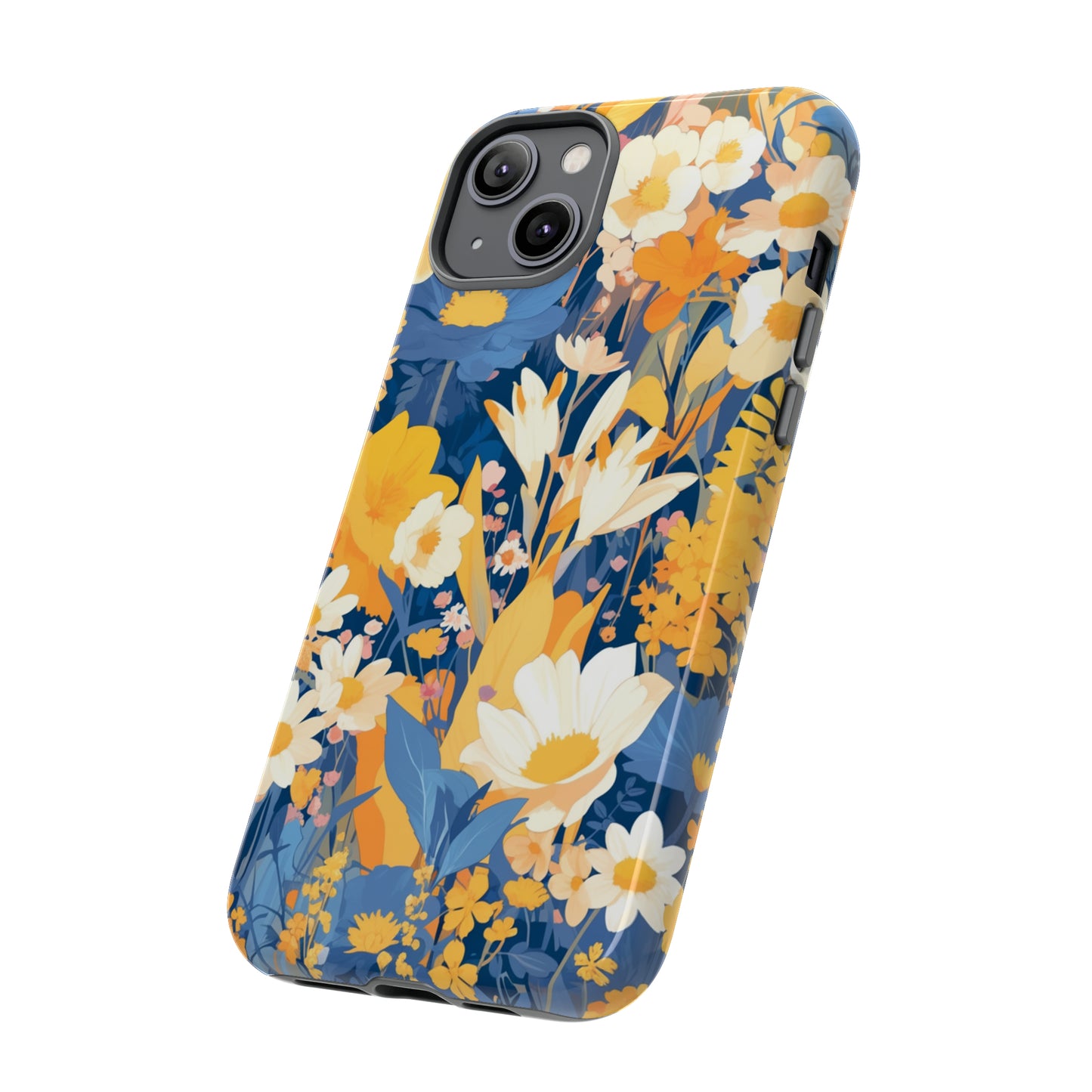 Wildflower Blooms, Abstract Retro Floral iPhone Case / Samsung Case