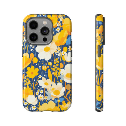 Wildflower Abstract Retro 70s iPhone Case / Samsung Case