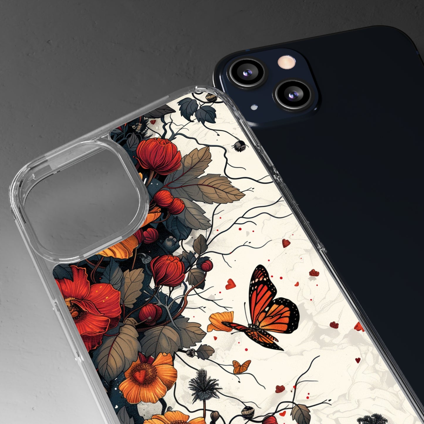 Dark Fall Butterfly Aesthetic | Clear iPhone Case / Samsung Case