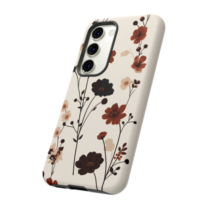 Minimalistic Tall Wildflowers iPhone Case