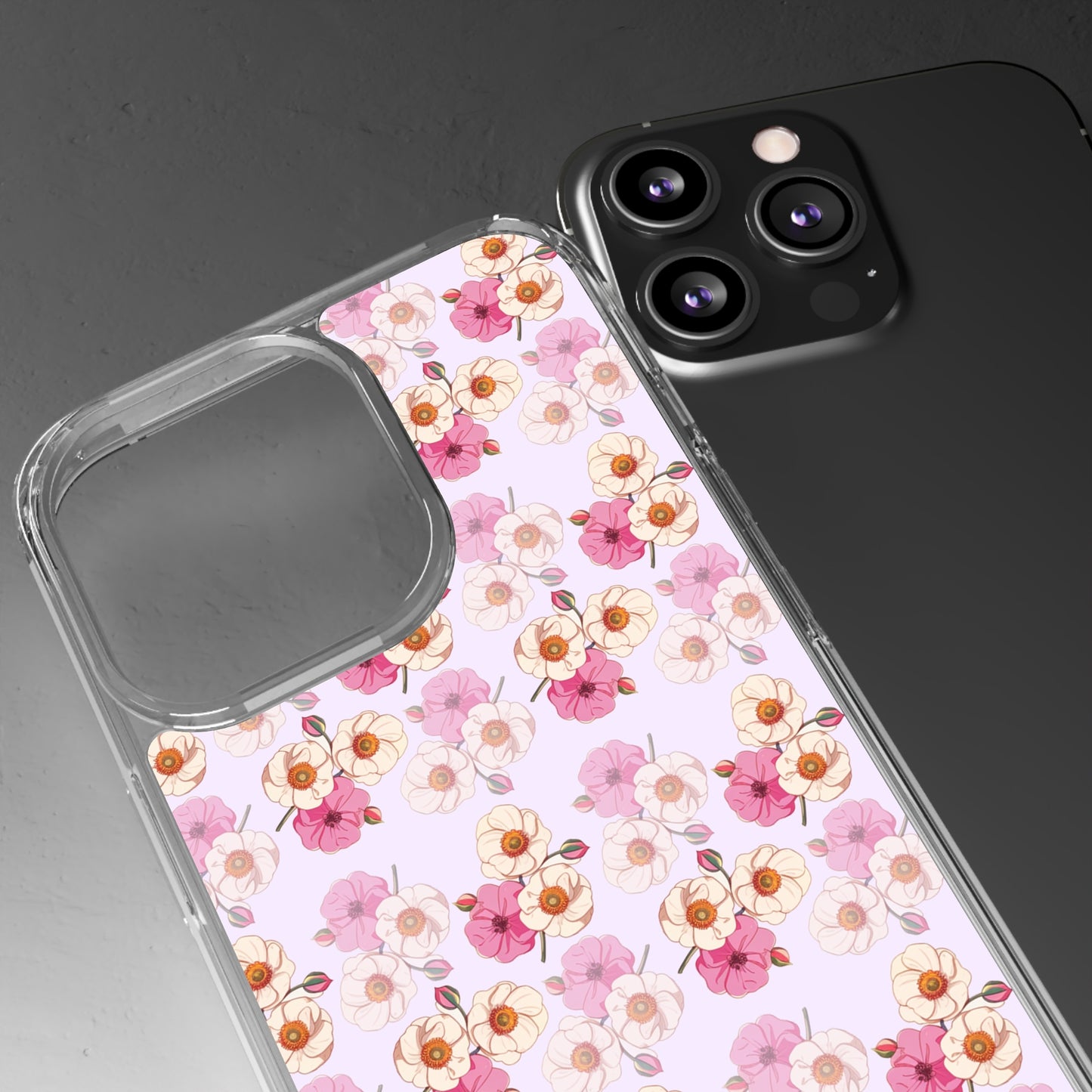 Floral Swirl | Clear iPhone Case / Samsung Case