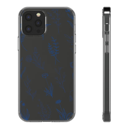 Deep Blue Sea Wildflower | Clear iPhone Case / Samsung Case