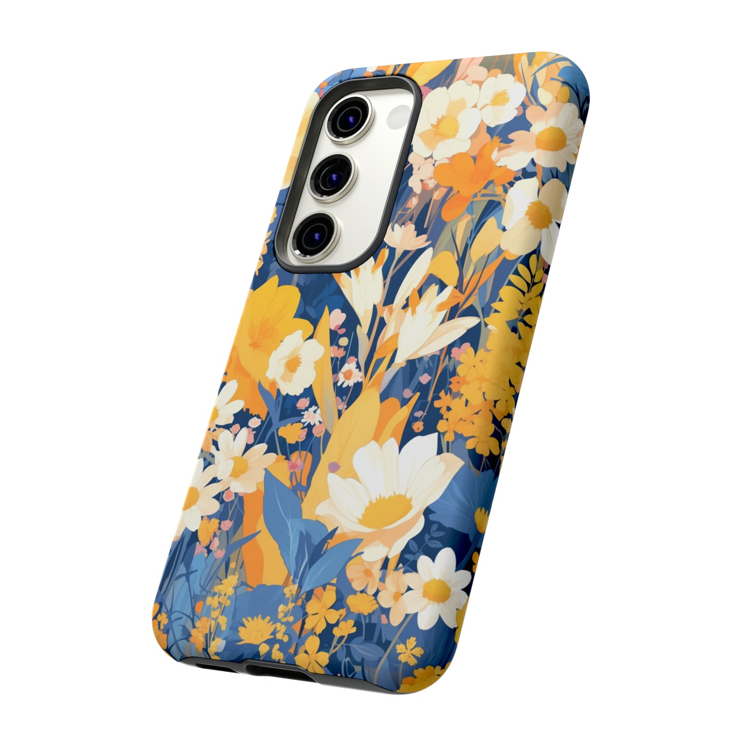 Wildflower Blooms, Abstract Retro Floral iPhone Case / Samsung Case